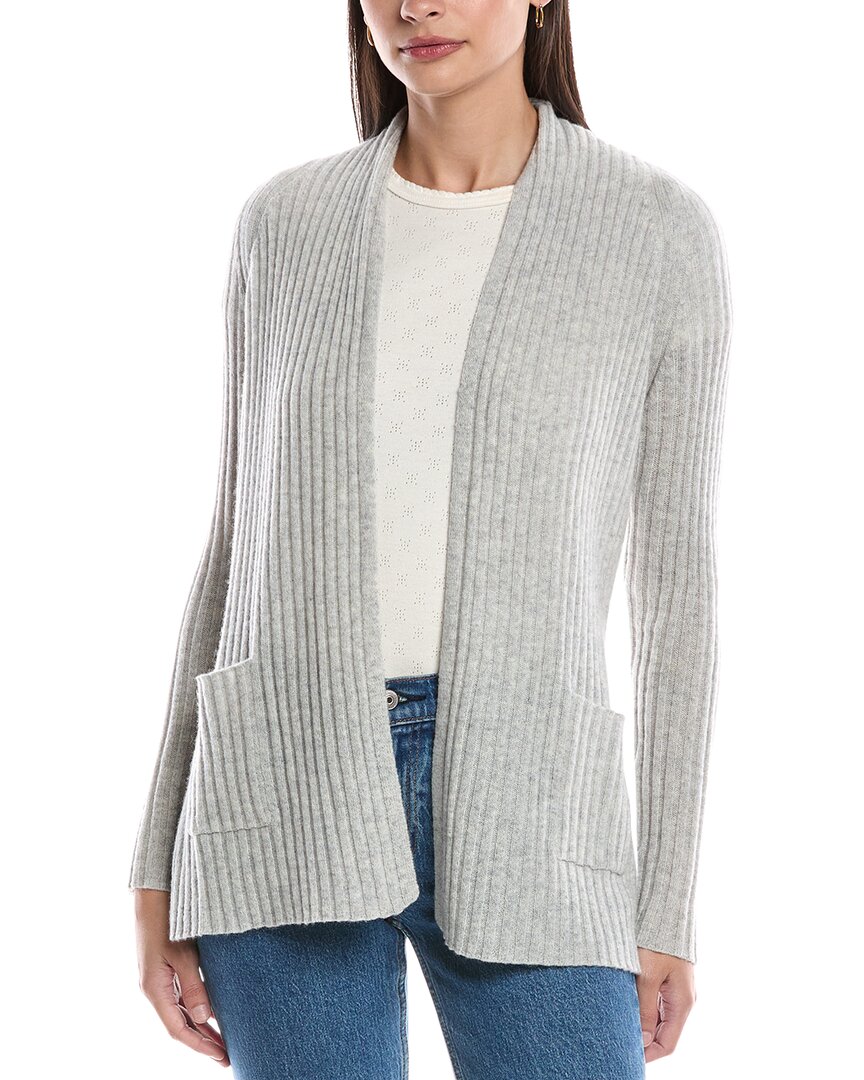 Alashan Cashmere Cozy Rib Raglan Cashmere Duster In Gray