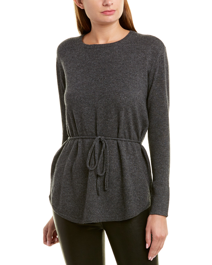 525 America Belted Cashmere Sweater Women's Grey Xs | eBay
