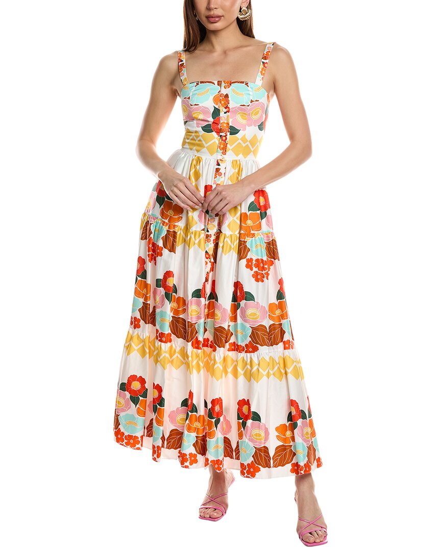 Borgo De Nor Jimena Midi Dress In White