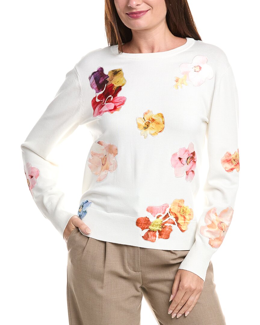 Elie Tahari Jessamy Sweater In White