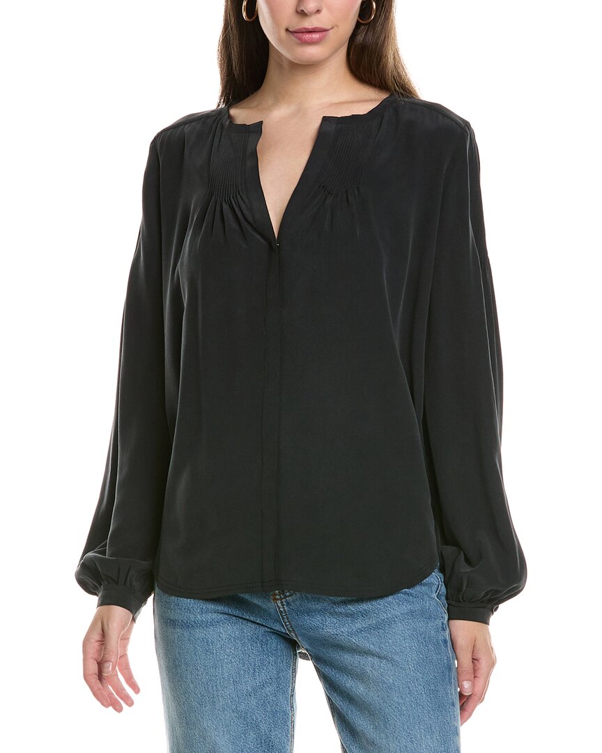 Go Silk Go> By Gosilk Go Easy On Me Blouse In Black