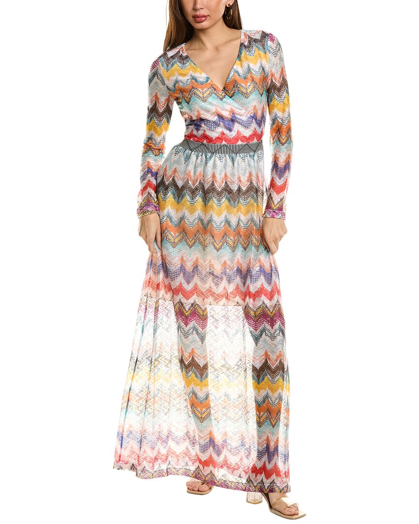 M Missoni Maxi Dress In White