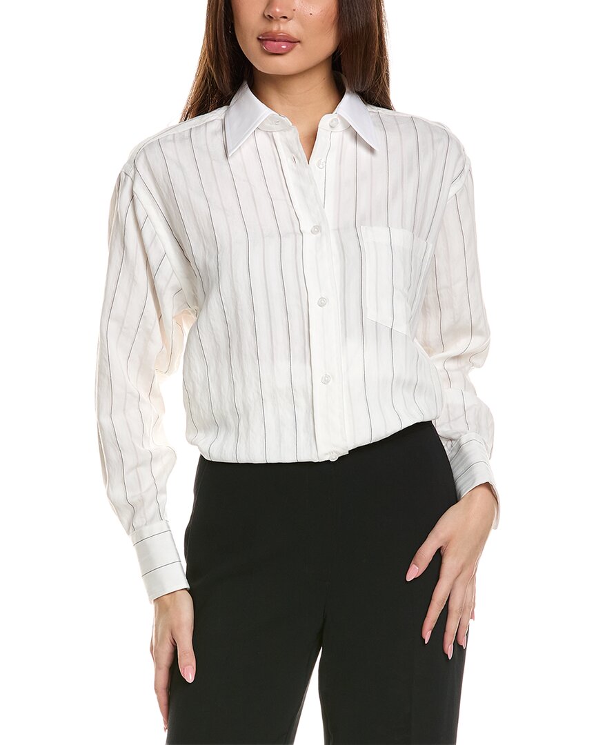 Hugo Boss Baredana Button Front Shirt In White