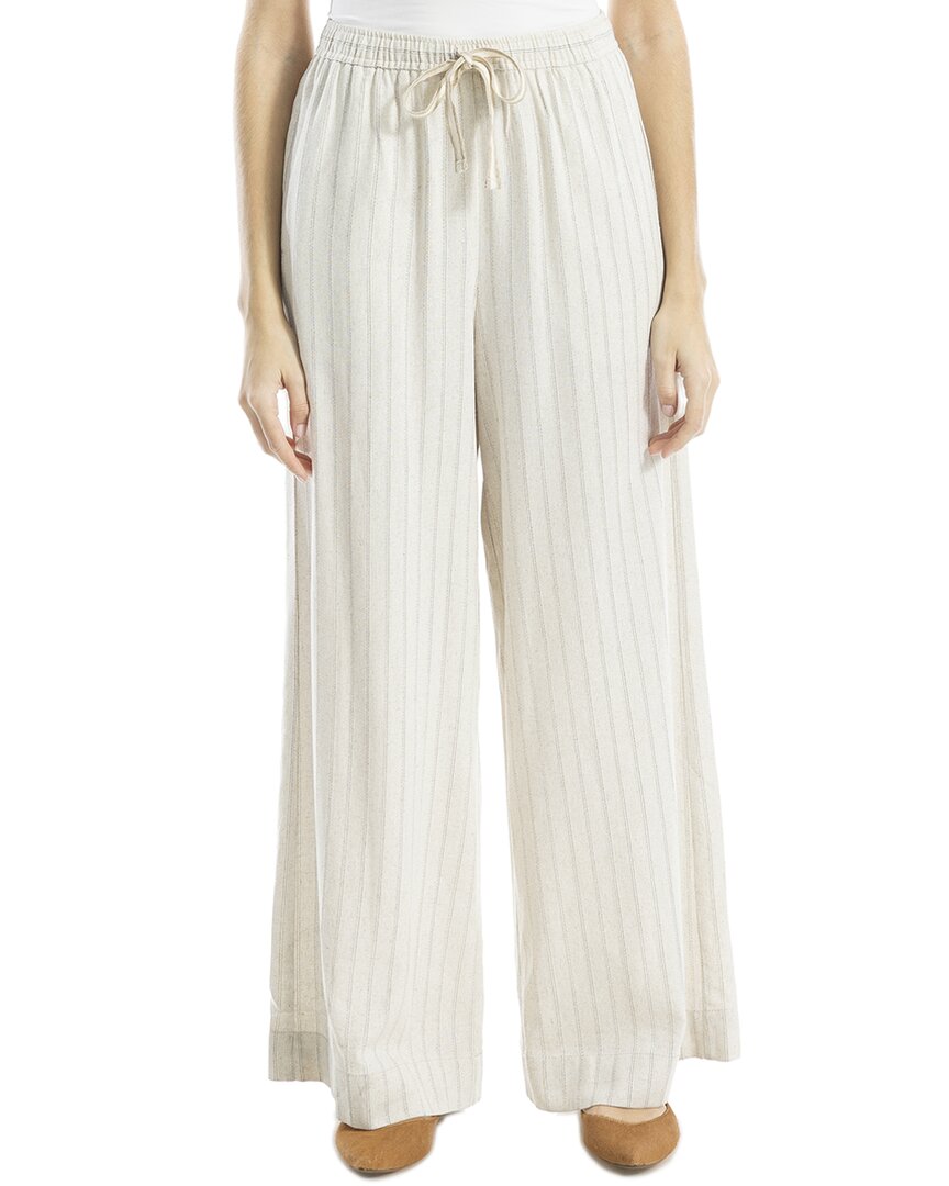 Max Studio Linen-blend Drawstring Crop Pant