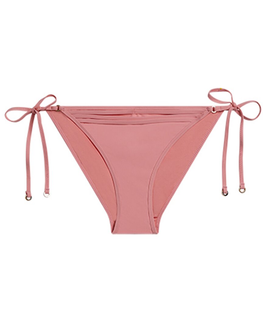 Reiss Elfrieda Matte Strappy Bikini Bottom In Pink