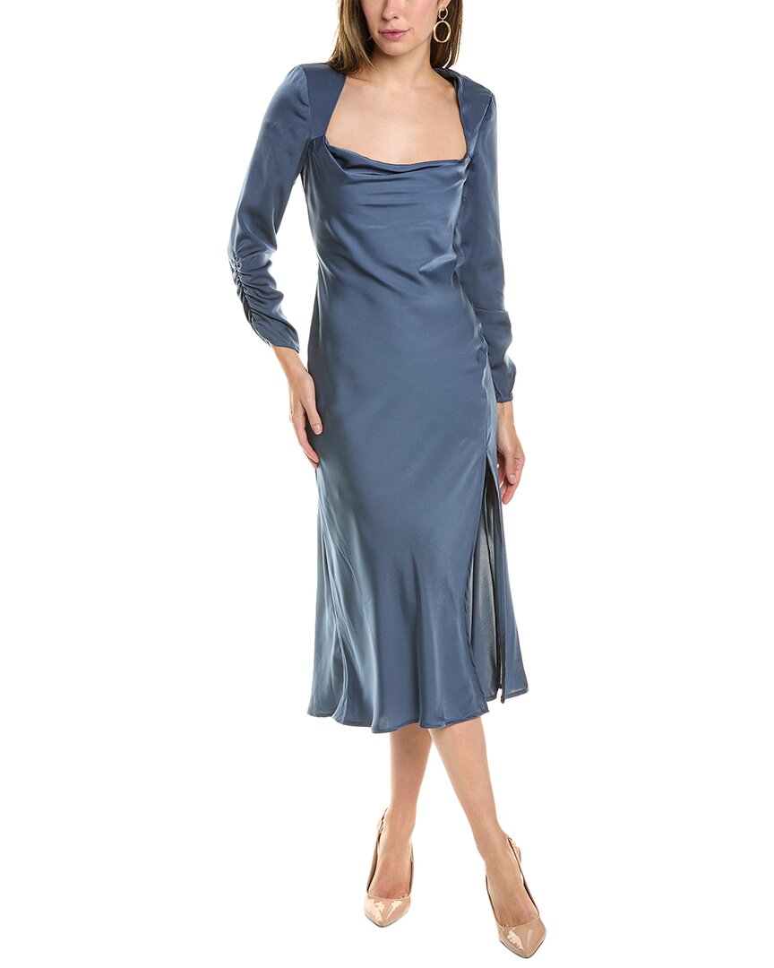 Shop Astr The Label Gracie Midi Dress In Blue