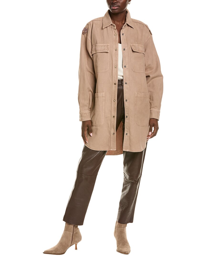 Brunello Cucinelli Linen-blend T-shirt Jacket