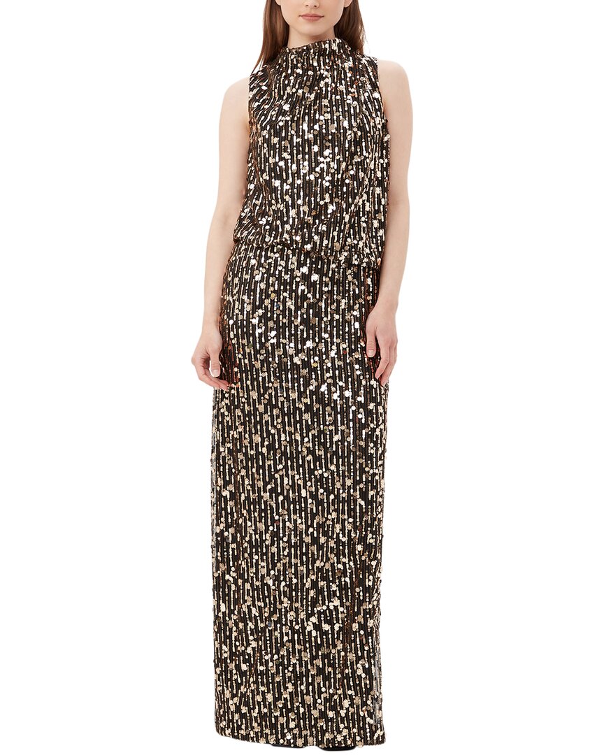 Trina Turk Lenaya 2 Sleeveless Sequin Column Gown In Black