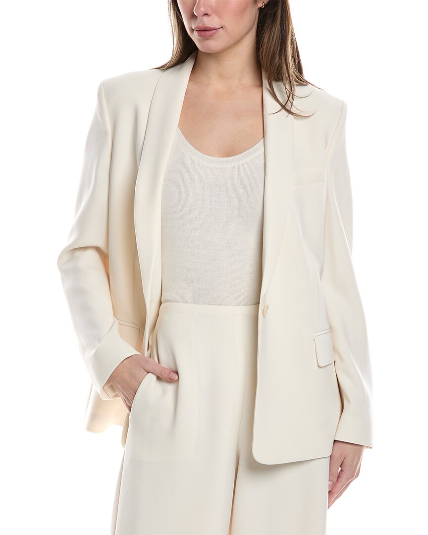 Theory Shawl Collar Jacket In White
