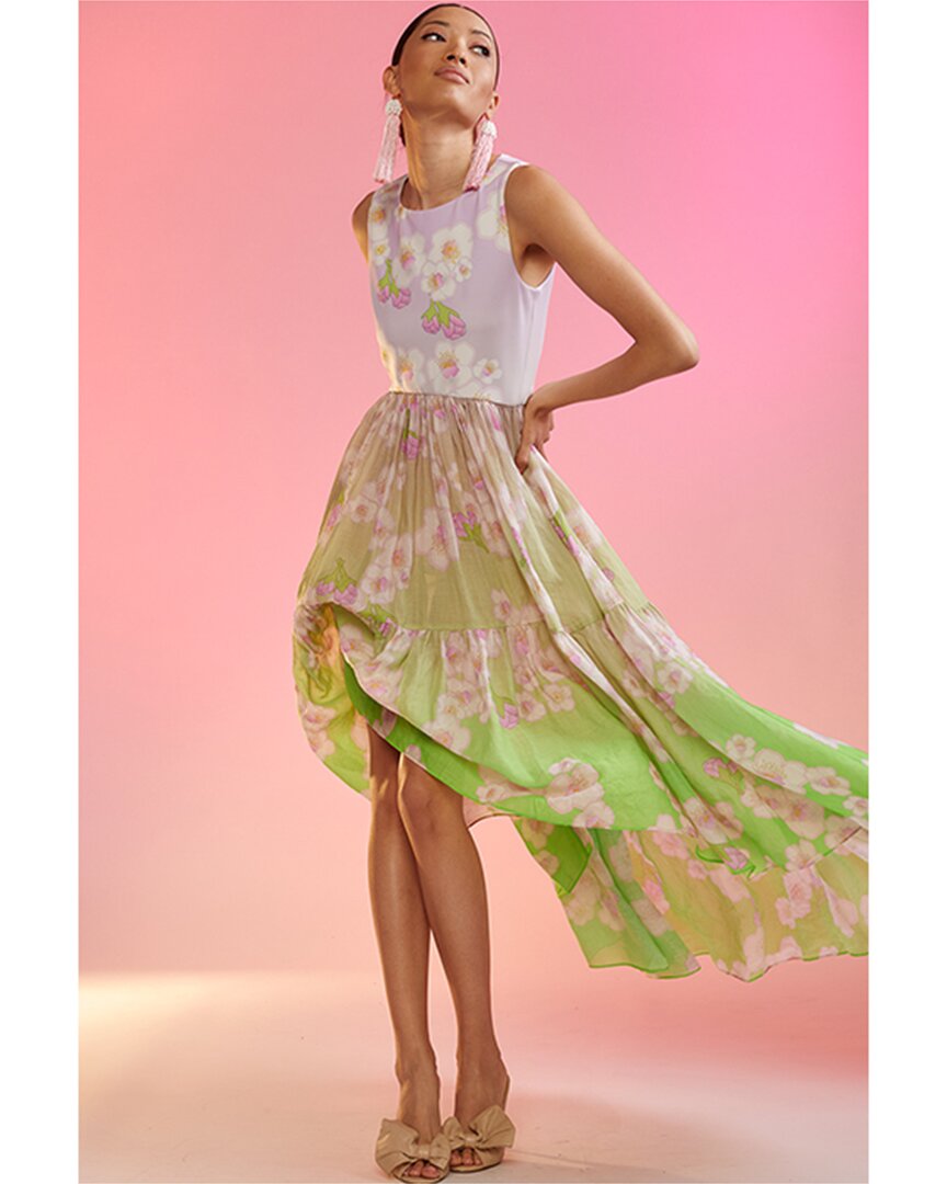 Shop Cynthia Rowley Ramie Tier Midi Dress