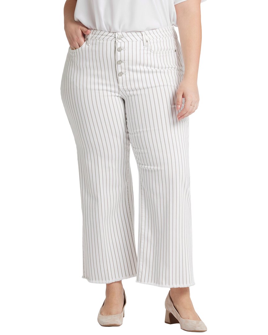 Nydj Teresa Exposed Button High Waist Ankle Wide Leg Jeans
