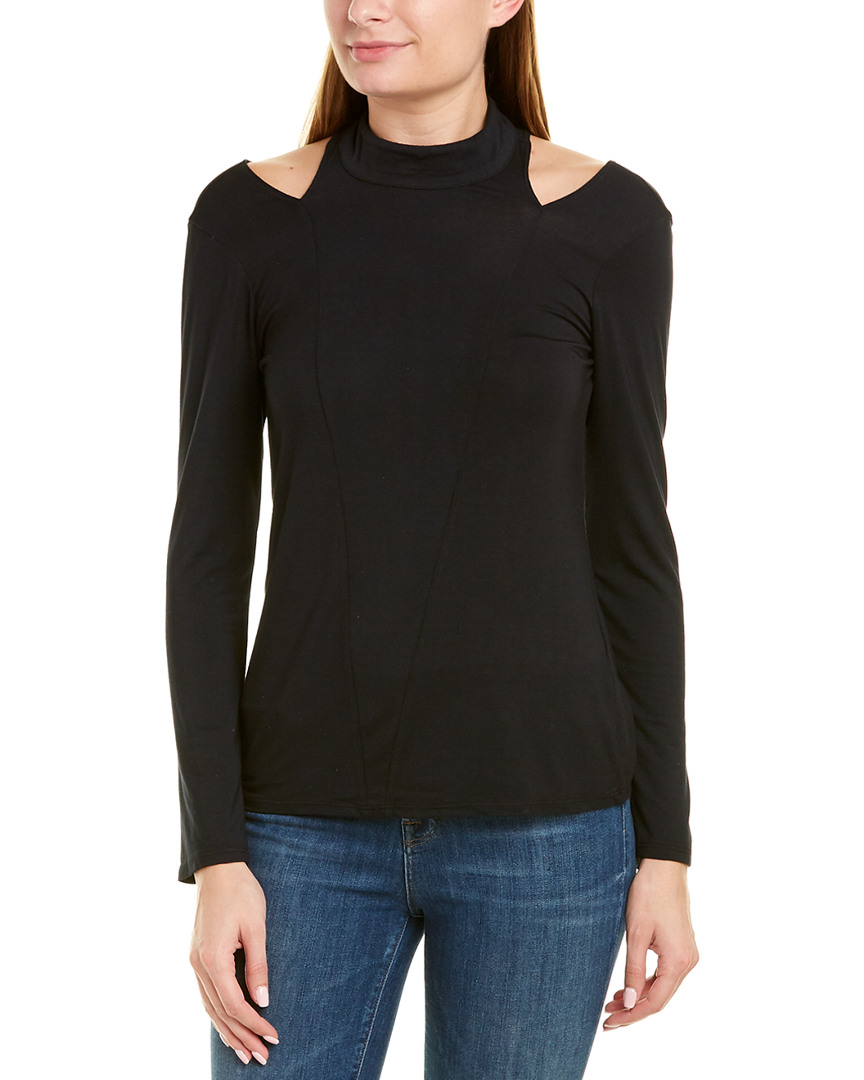 Image of Krisa Cutout Turtleneck Top