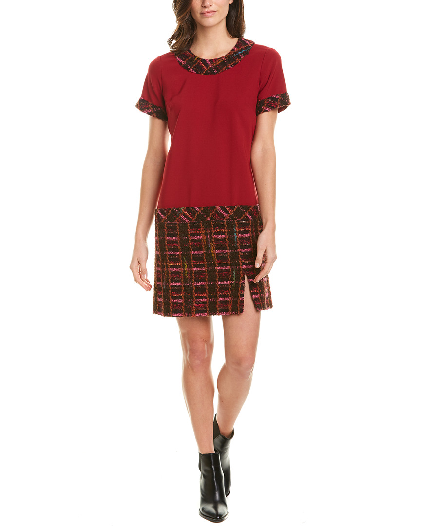 Image of Anna Sui Braided Tweed Wool-Blend Shift Dress