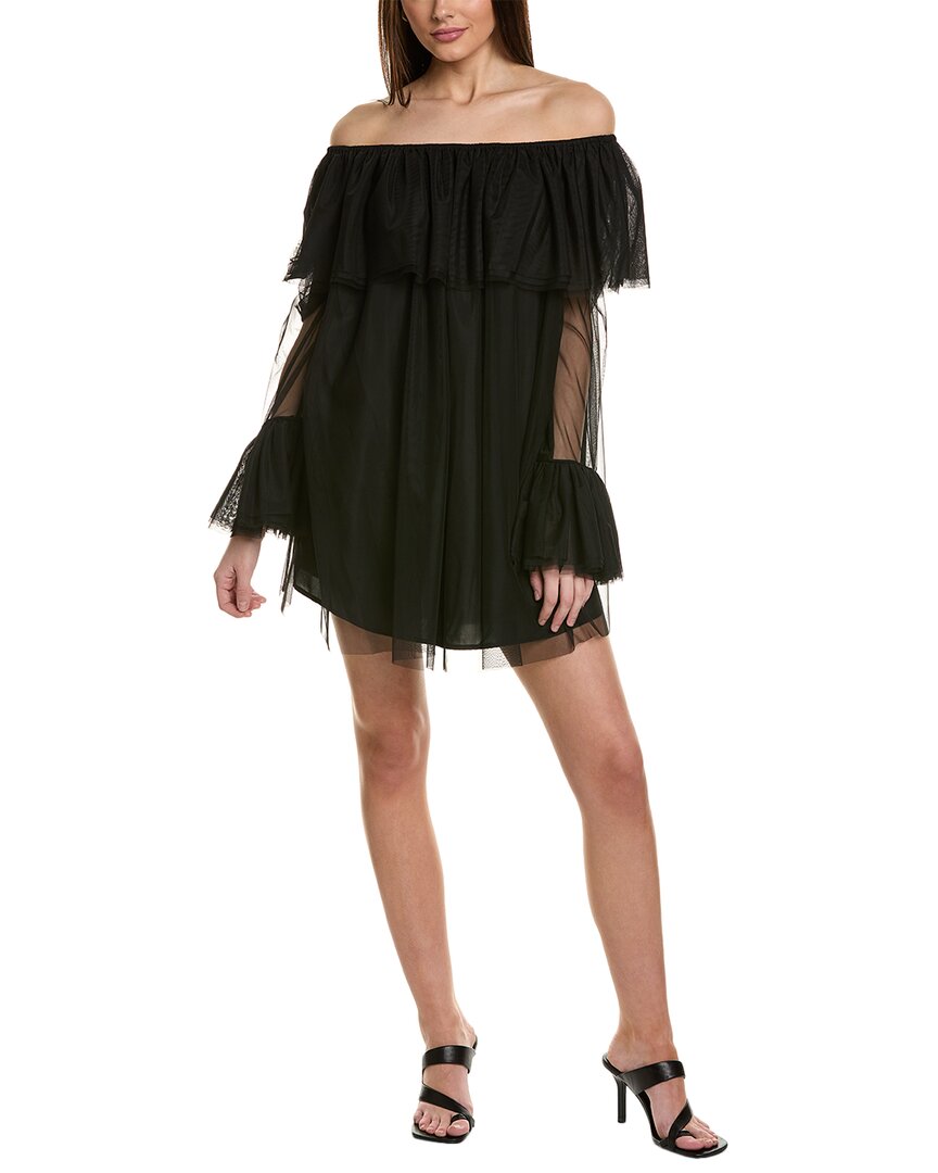 Shop Caroline Constas Thelma Mini Dress In Black