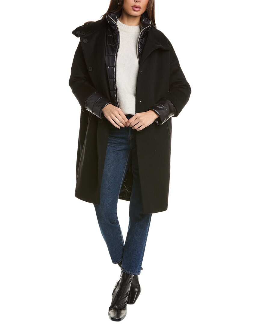 Herno Wool Coat In Black