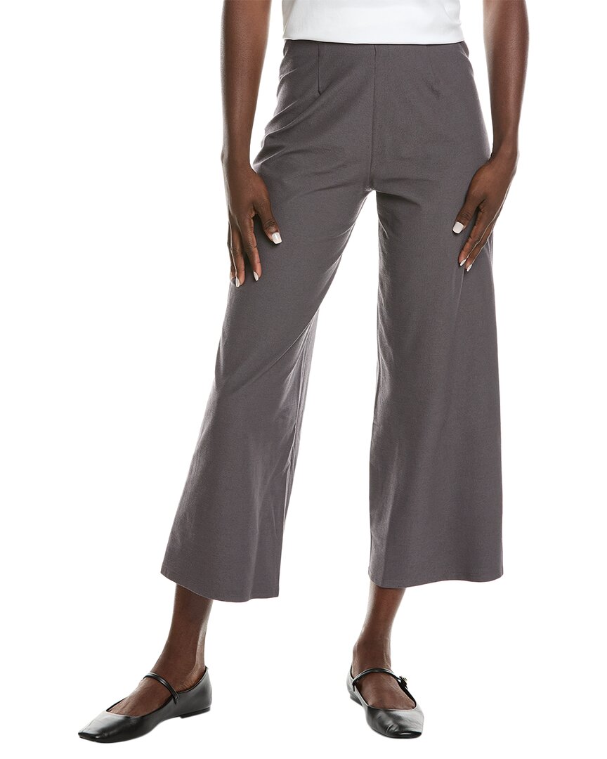 Eileen Fisher Wide Ankle Pant In Grey