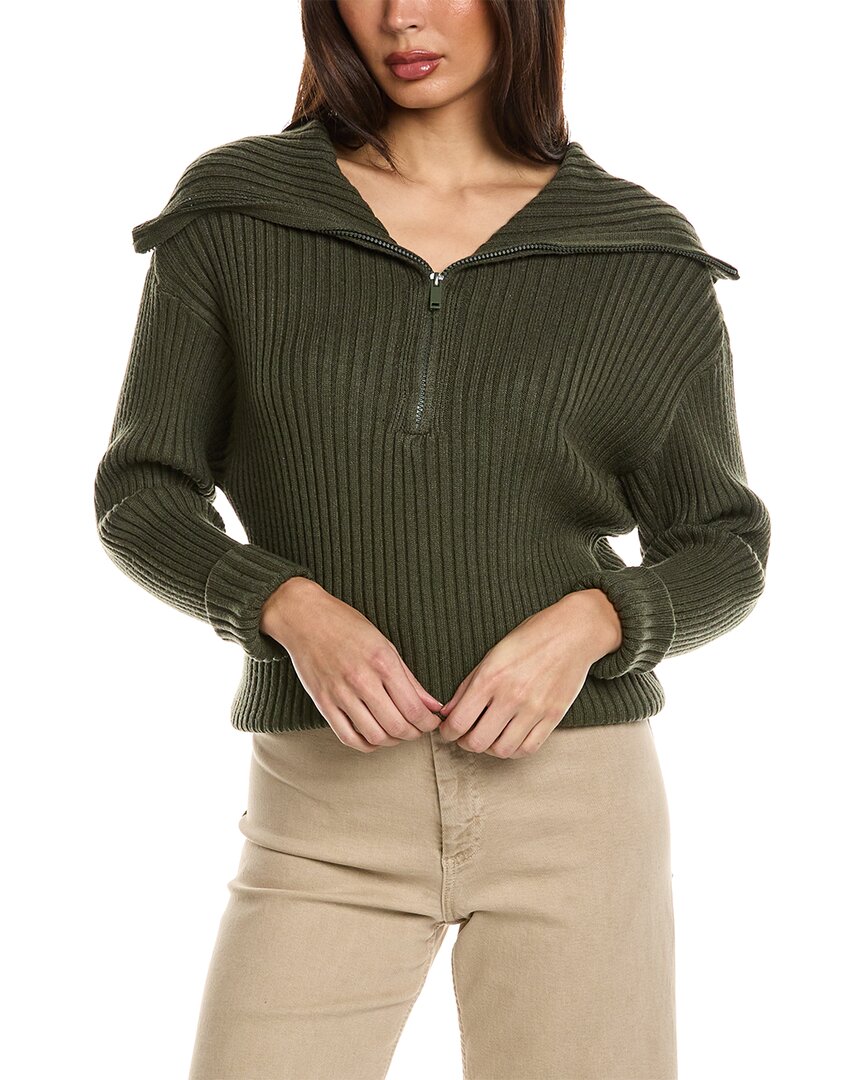 Elan 1/4-zip Sweater In Green