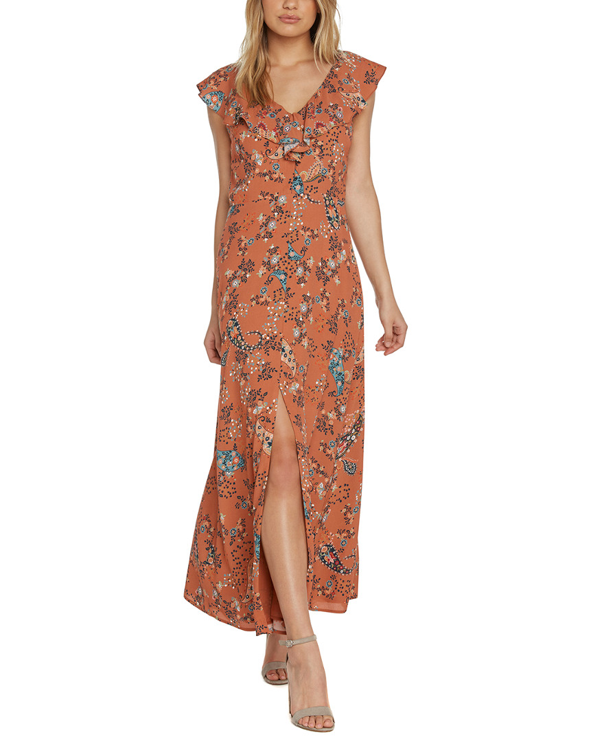 Image of Willow & Clay Printed Button Front Maxi Dress