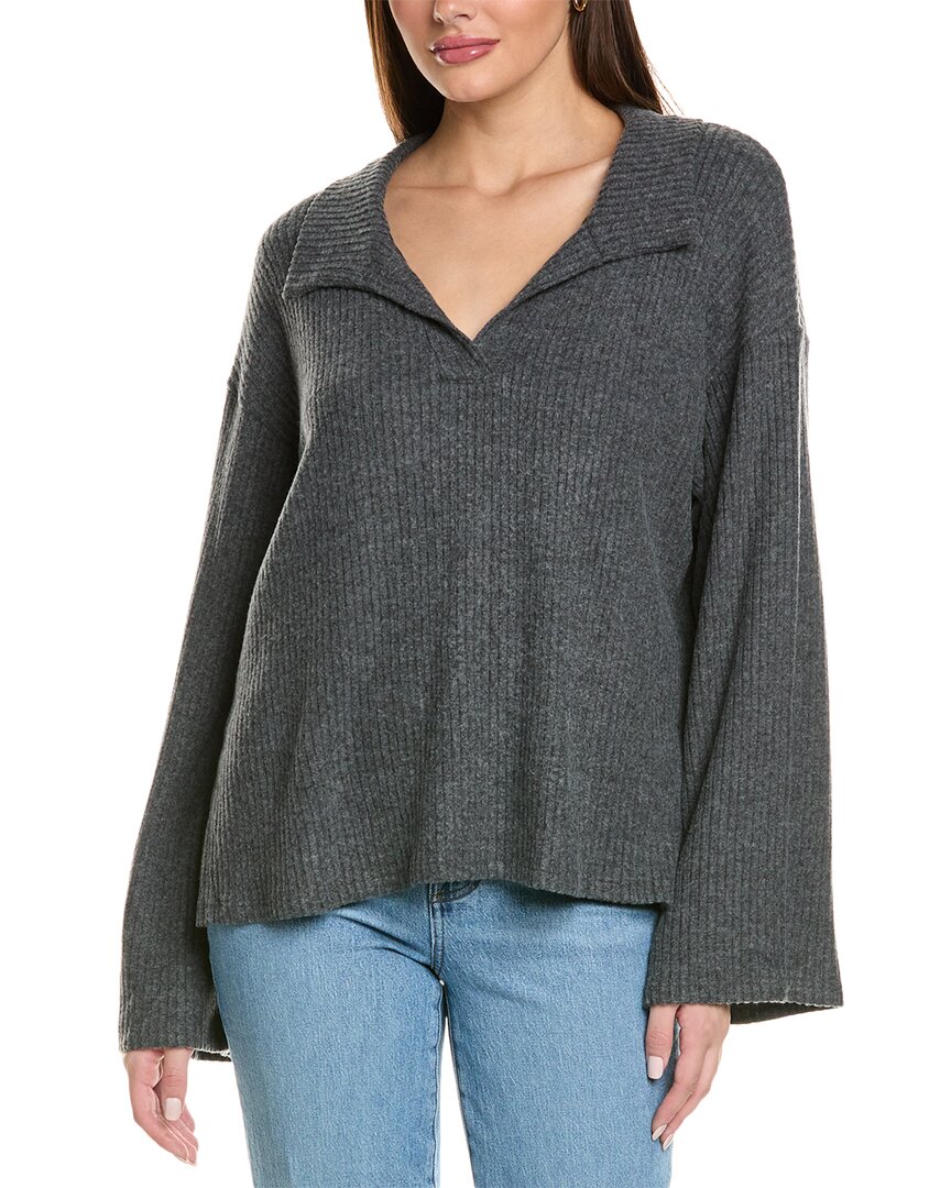 PROJECT SOCIAL T PROJECT SOCIAL T RAVEN COLLARED COZY RIB PULLOVER