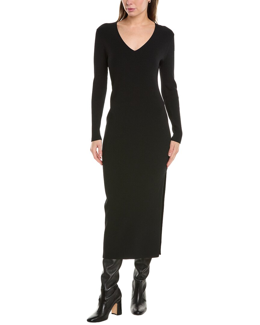 525 America Lace-up Maxi Sweaterdress In Black