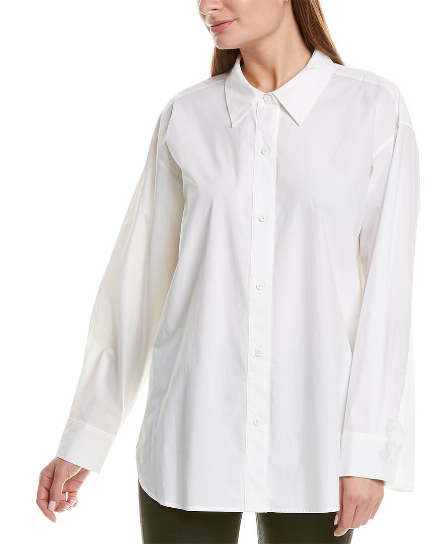 Theory Relaxed Button-Down Top Women's White M | eBay