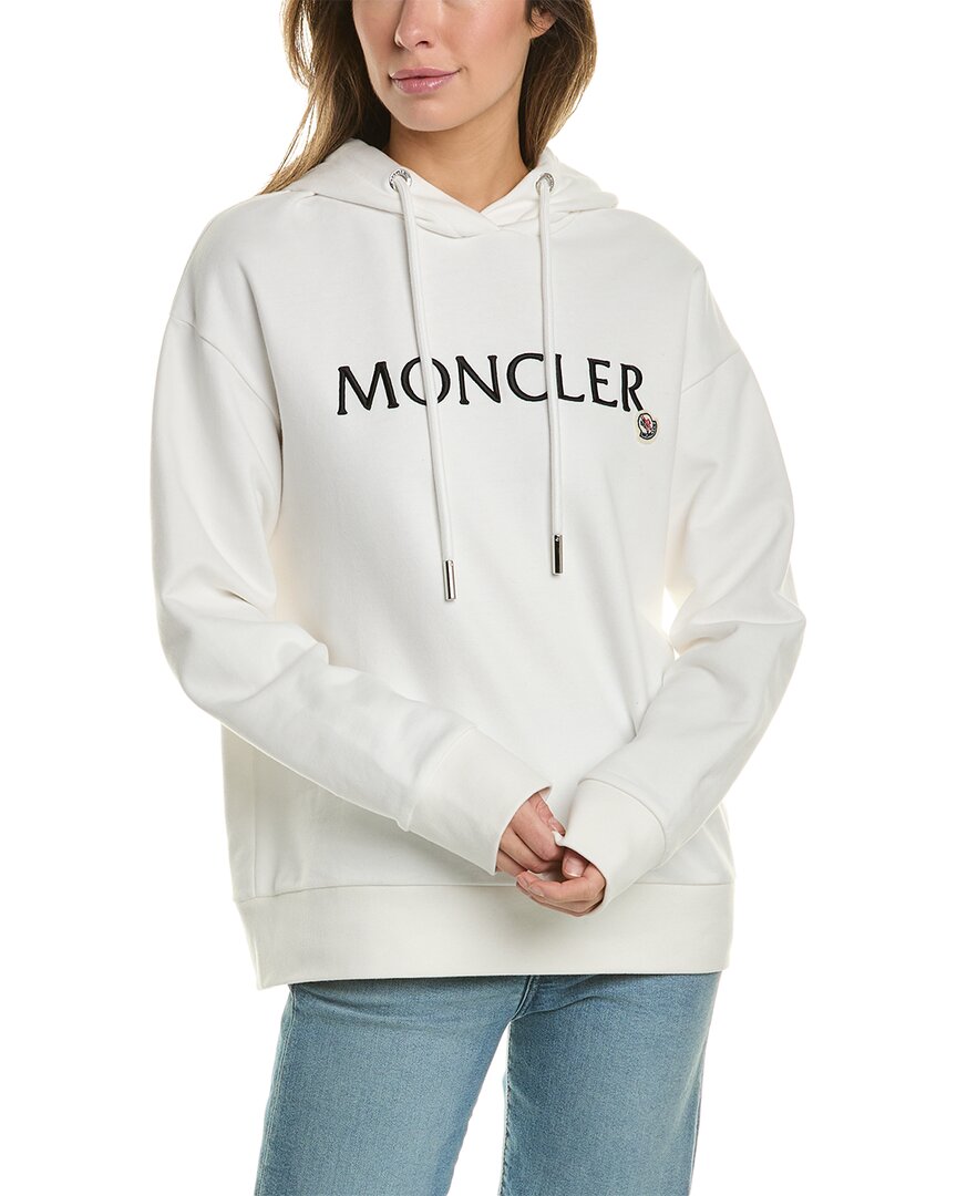 Shop Moncler Hoodie In White