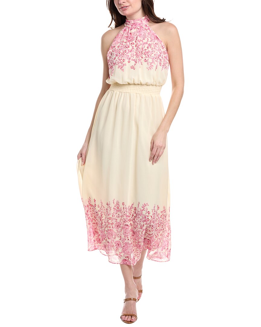 Shop Vince Camuto Halter Maxi Dress In Beige