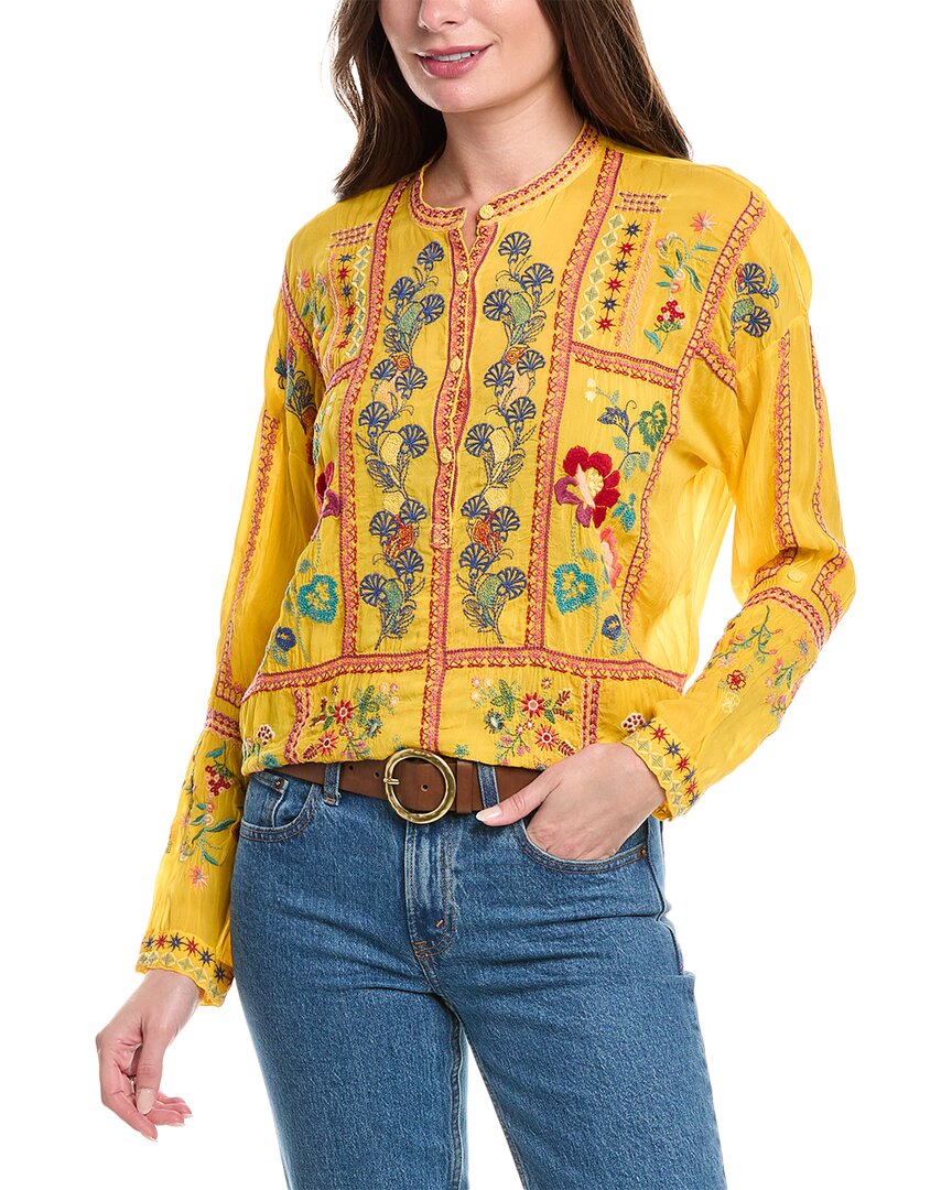 Johnny Was Bogota Blouse In Sunshine