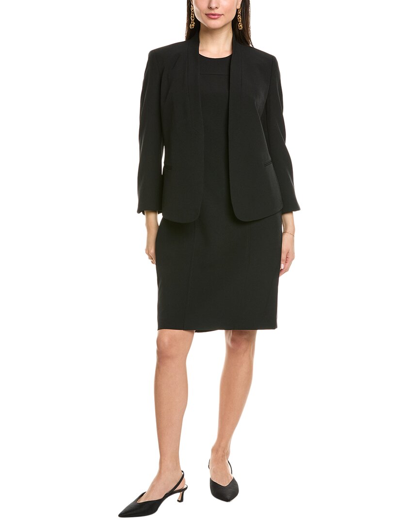 Anne Klein 2pc Jacket & Dress Set In Black