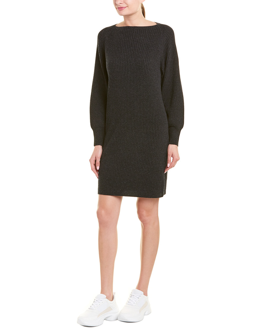 Vince Ribbed Wool & Cashmere-Blend Sweaterdress Women's Grey M | eBay