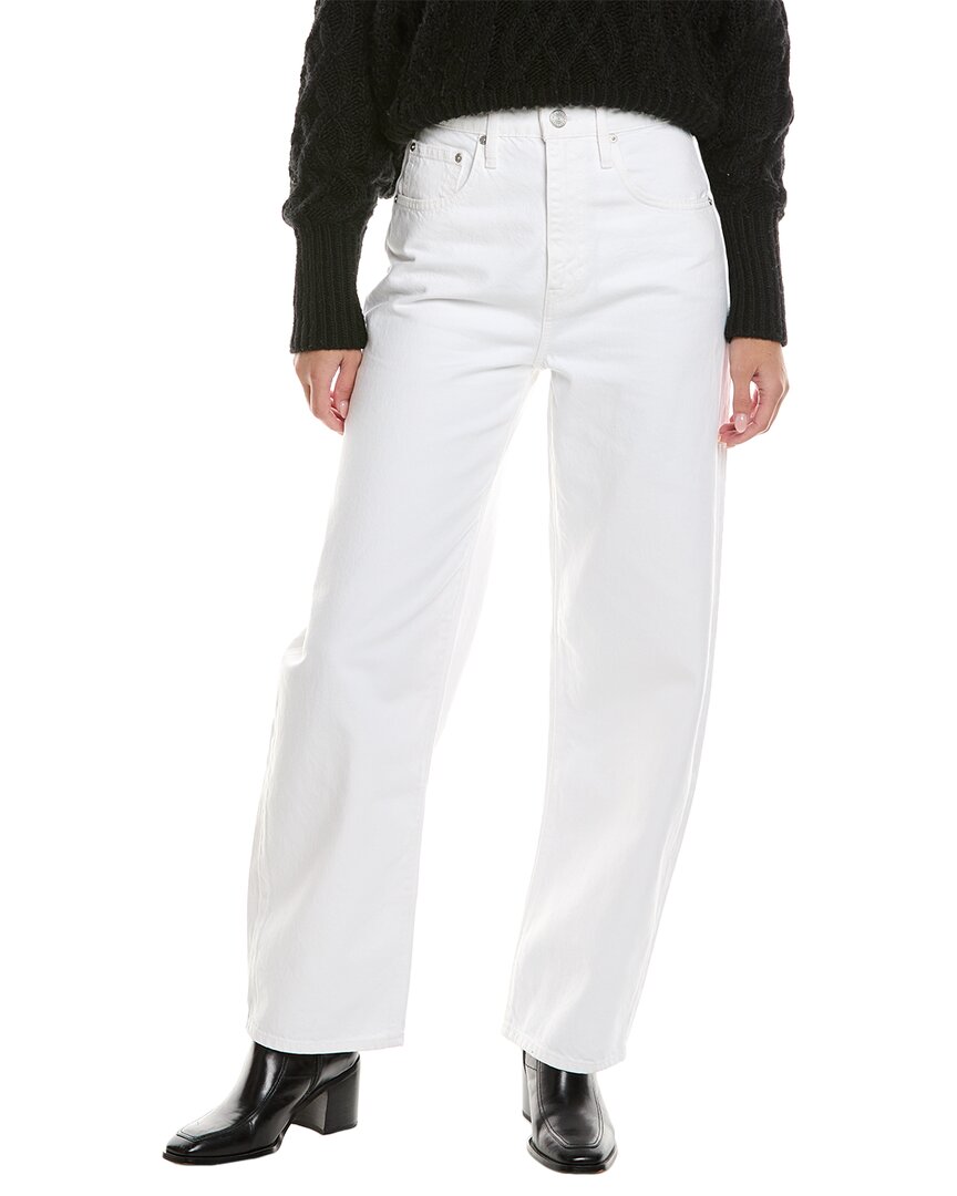 Frame Denim Long Barrel Jean In White
