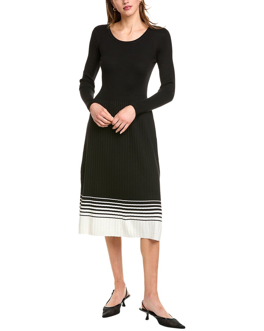 T Tahari Midi Dress In Black