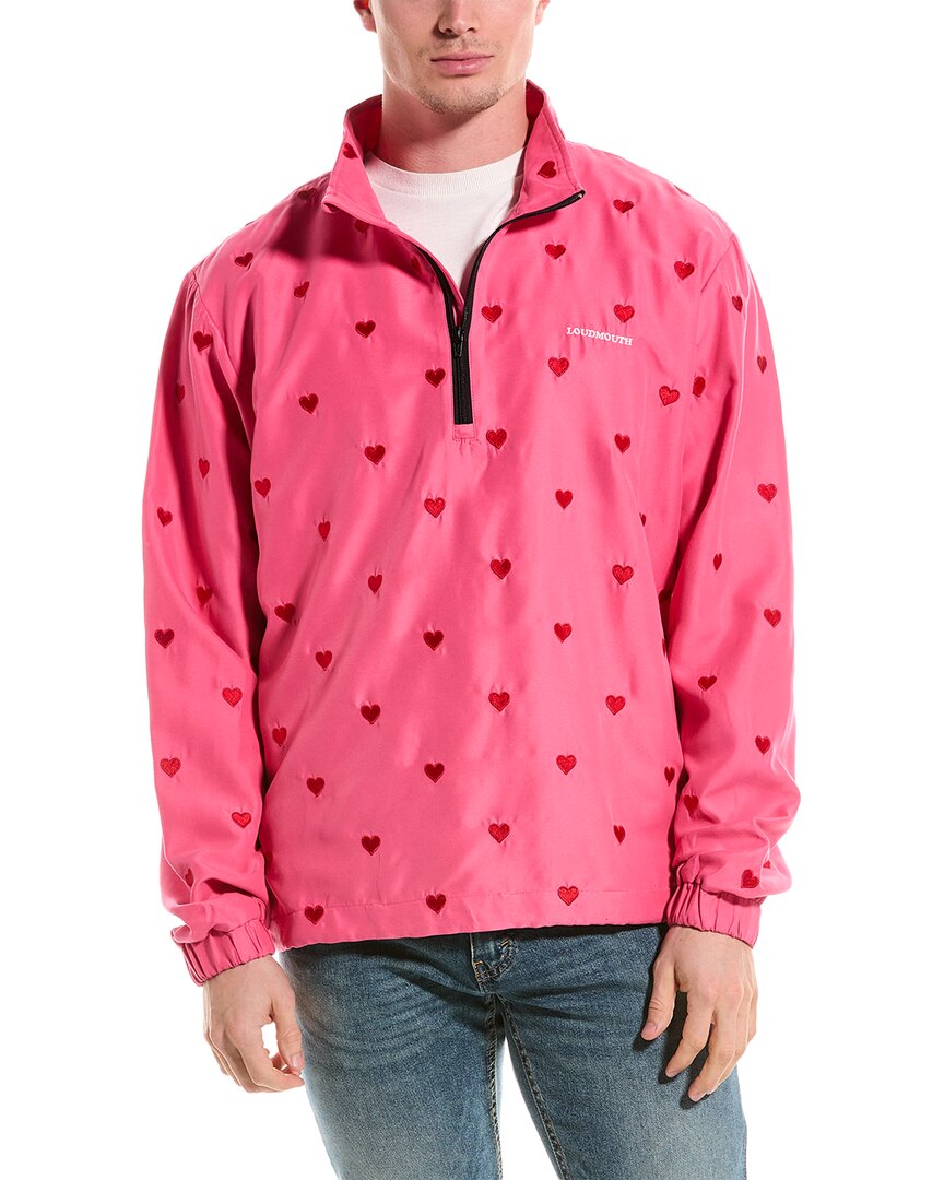 Shop Loudmouth 1/4-zip Pullover In Pink