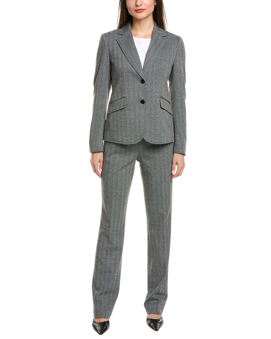 Shop Anne Klein 3p Skirted Suit Set In Black