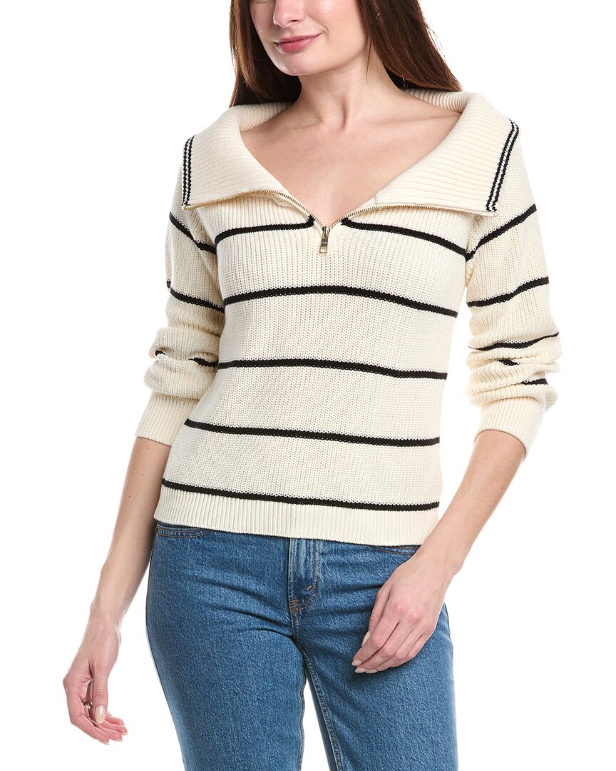 525 AMERICA 525 AMERICA OFF-SHOULDER STRIPE PULLOVER