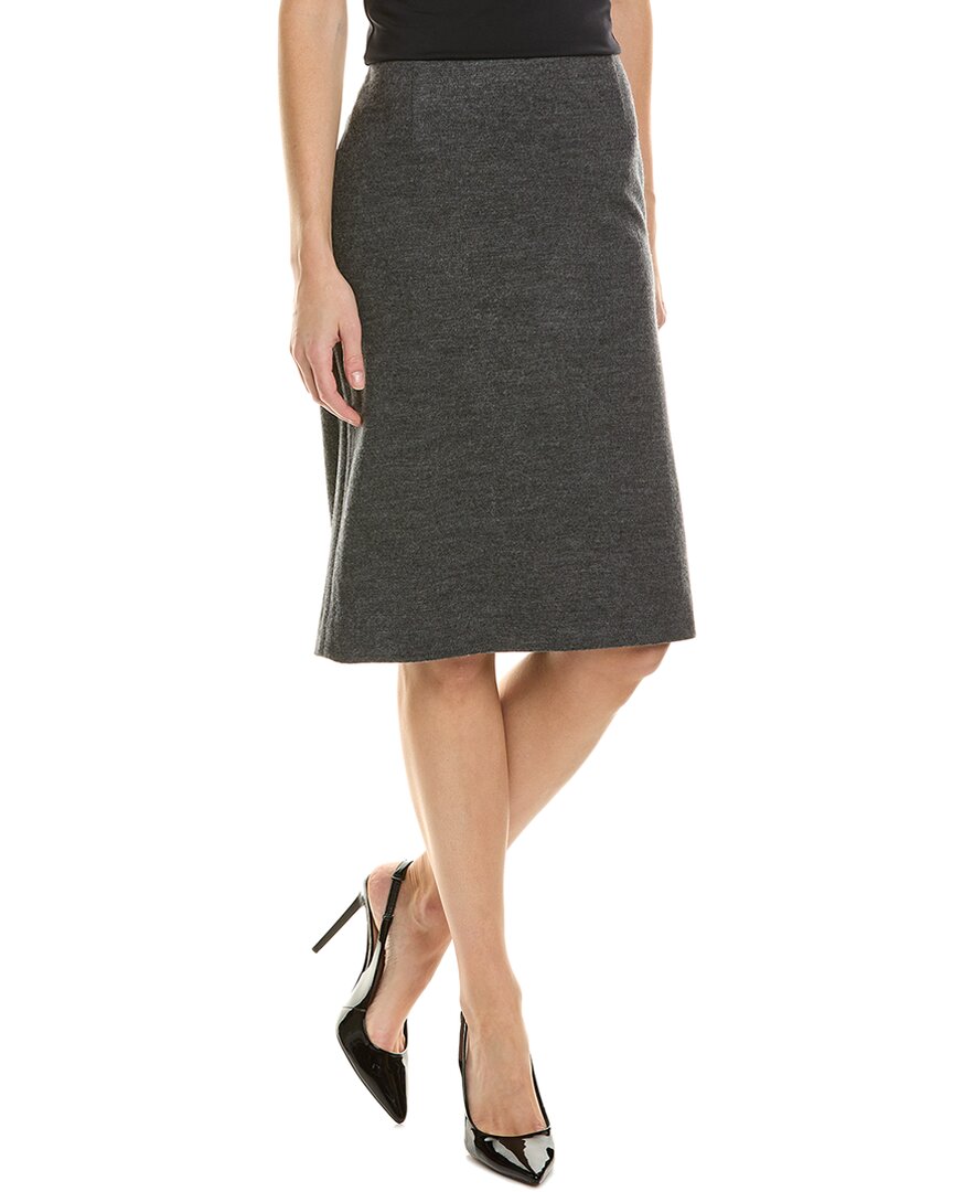 Shop Vince Cozy Fitted Wool Slip Skirt In Grey