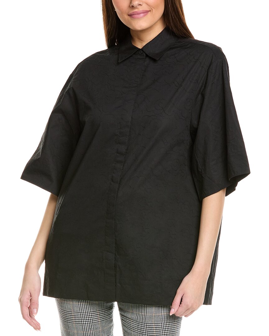Marimekko Meara Mini Unikko Shirt In Black