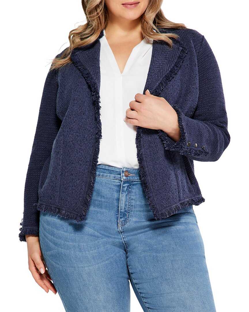 Nic + Zoe Fringe Mix Knit Jacket
