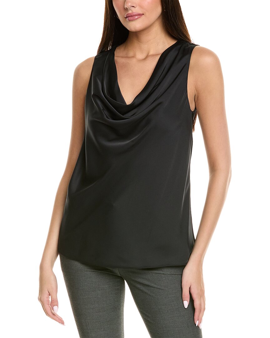 Shop Elie Tahari The Jane Drape Neck Cami In Black