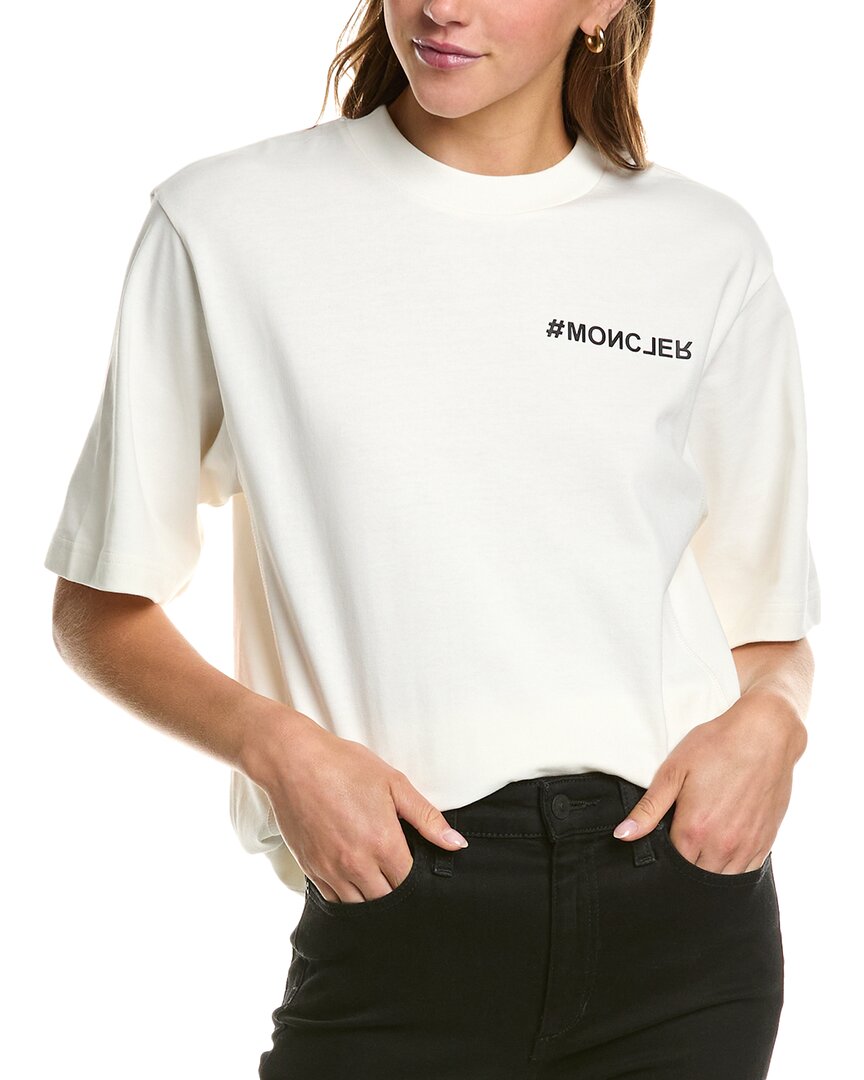 Moncler Logo Cotton T-shirt In White
