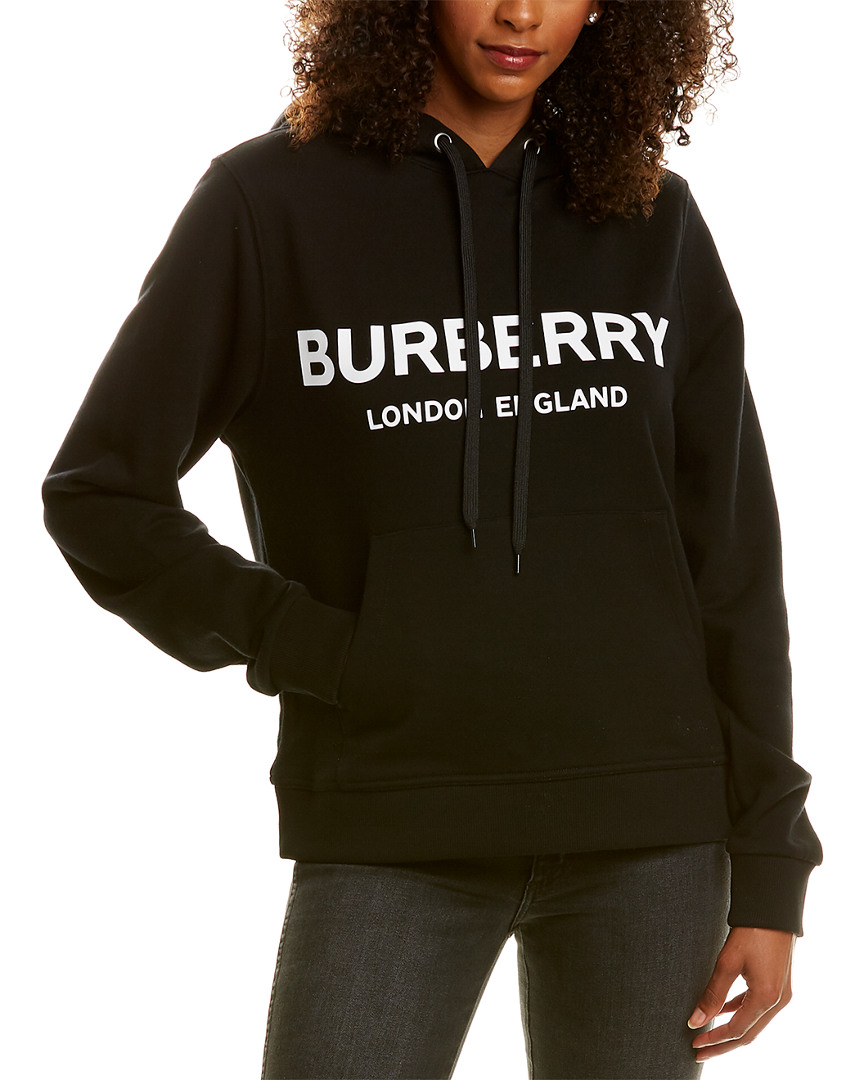 burberry oversized logo print hoodie