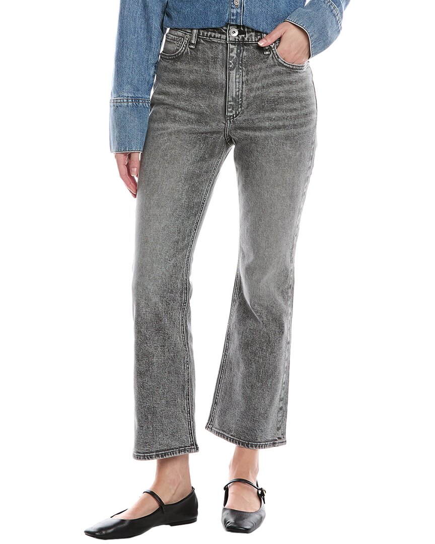 Rag & Bone Nina Gem High-rise Ankle Flare Jean In Grey