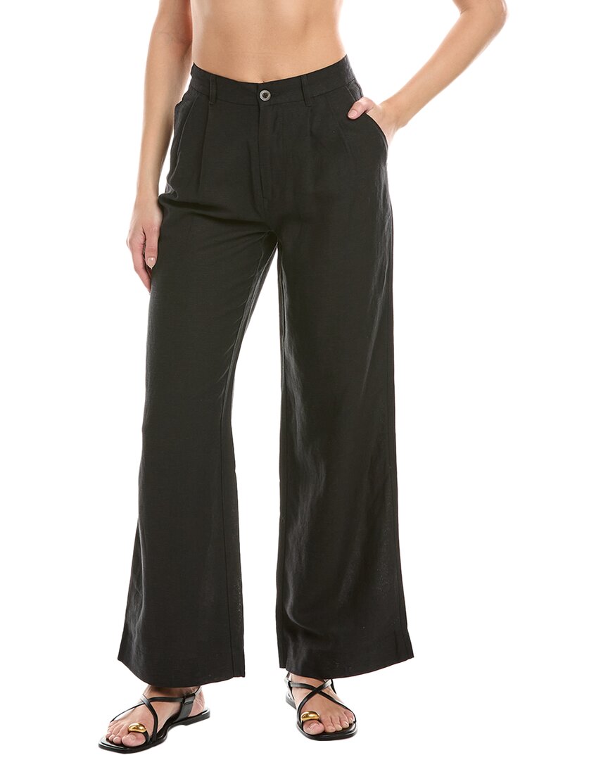 Onia Air Pleated Linen-blend Trouser