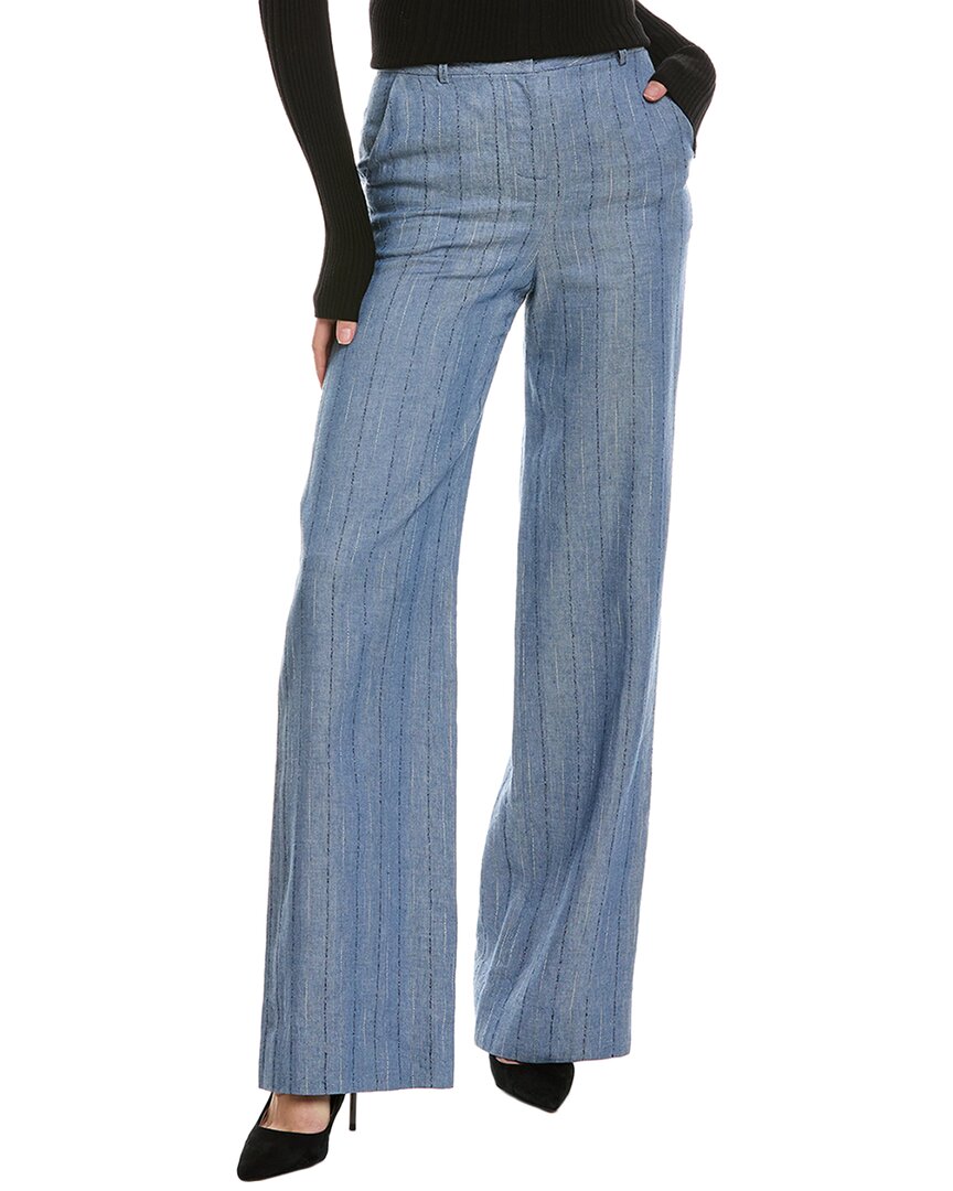 L Agence L'agence Livvy Straight Leg Linen-blend Trouser