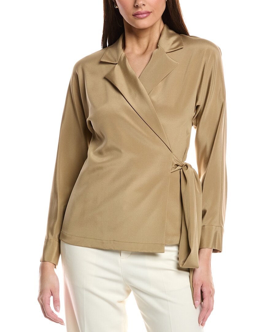 LAFAYETTE 148 LAFAYETTE 148 NEW YORK DOLMAN WRAP SILK-BLEND SHIRT JACKET