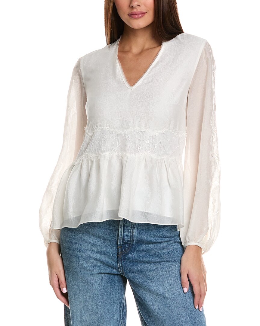 Shop 3.1 Phillip Lim Blouson Sleeve Silk Top In Ivory