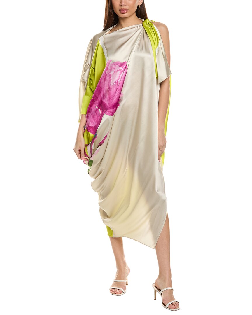 Silvia Tcherassi Crema Silk-blend Tunic In Multi