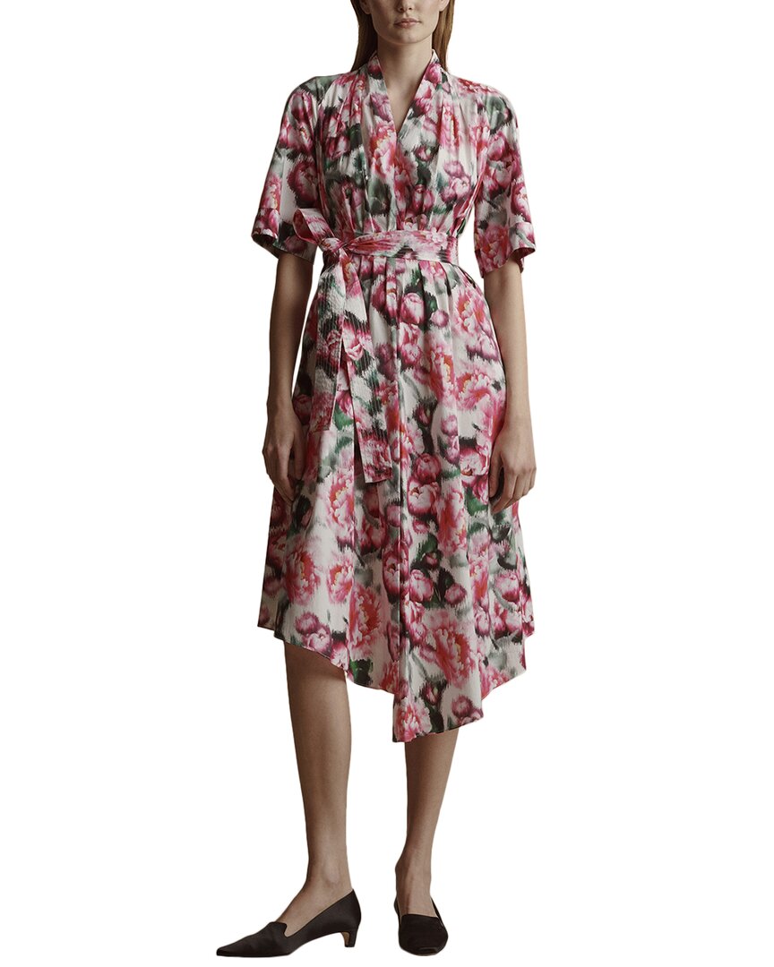 Adam Lippes Asymmetrical Dress In Ivory Floral