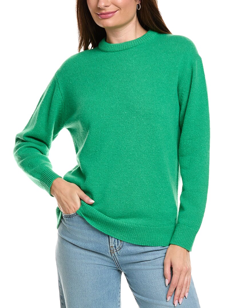 Lafayette 148 New York Wool & Cashmere-blend Sweater In Green