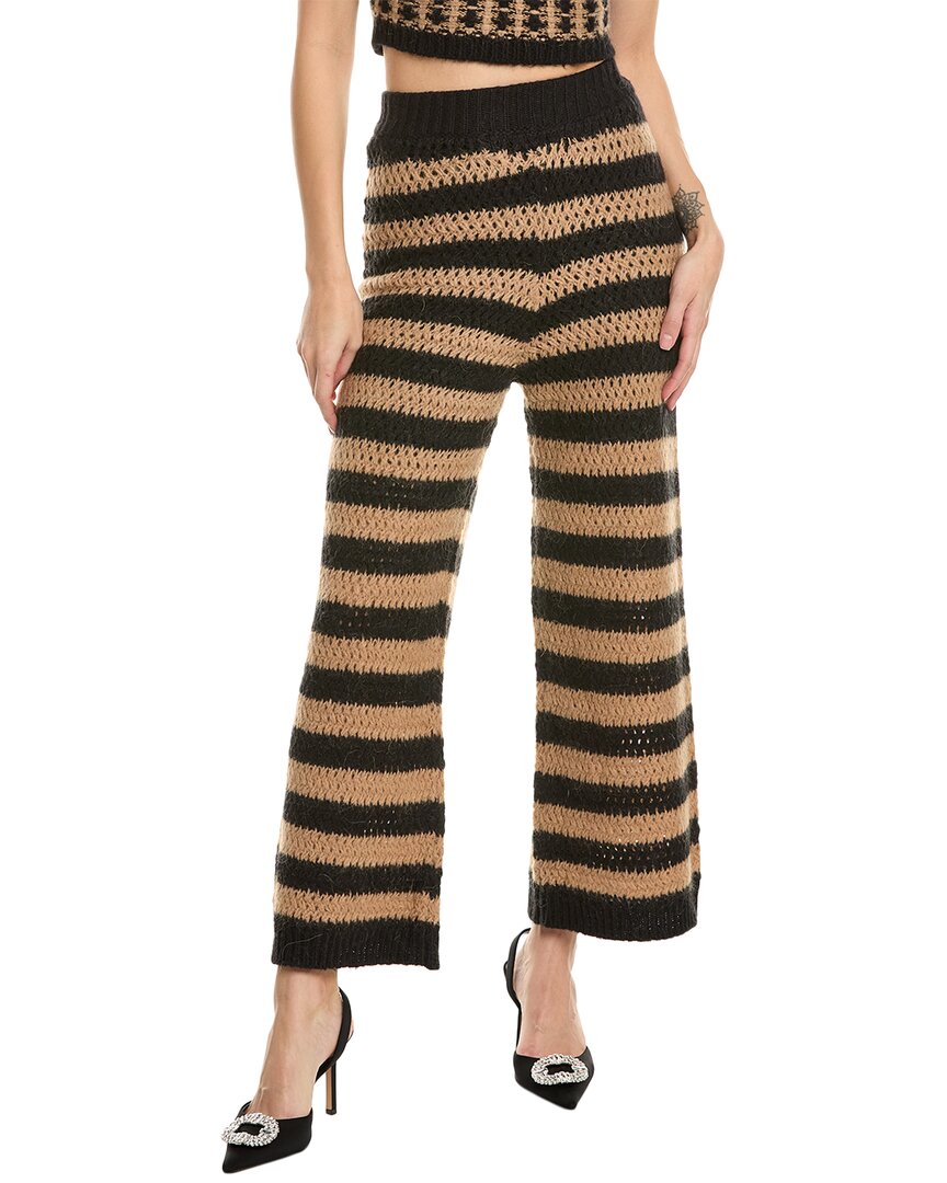 Red Valentino Mohair-blend Pant In Brown